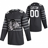 Blackhawks Customized Gray 2020 NHL All-Star Game Adidas Jersey